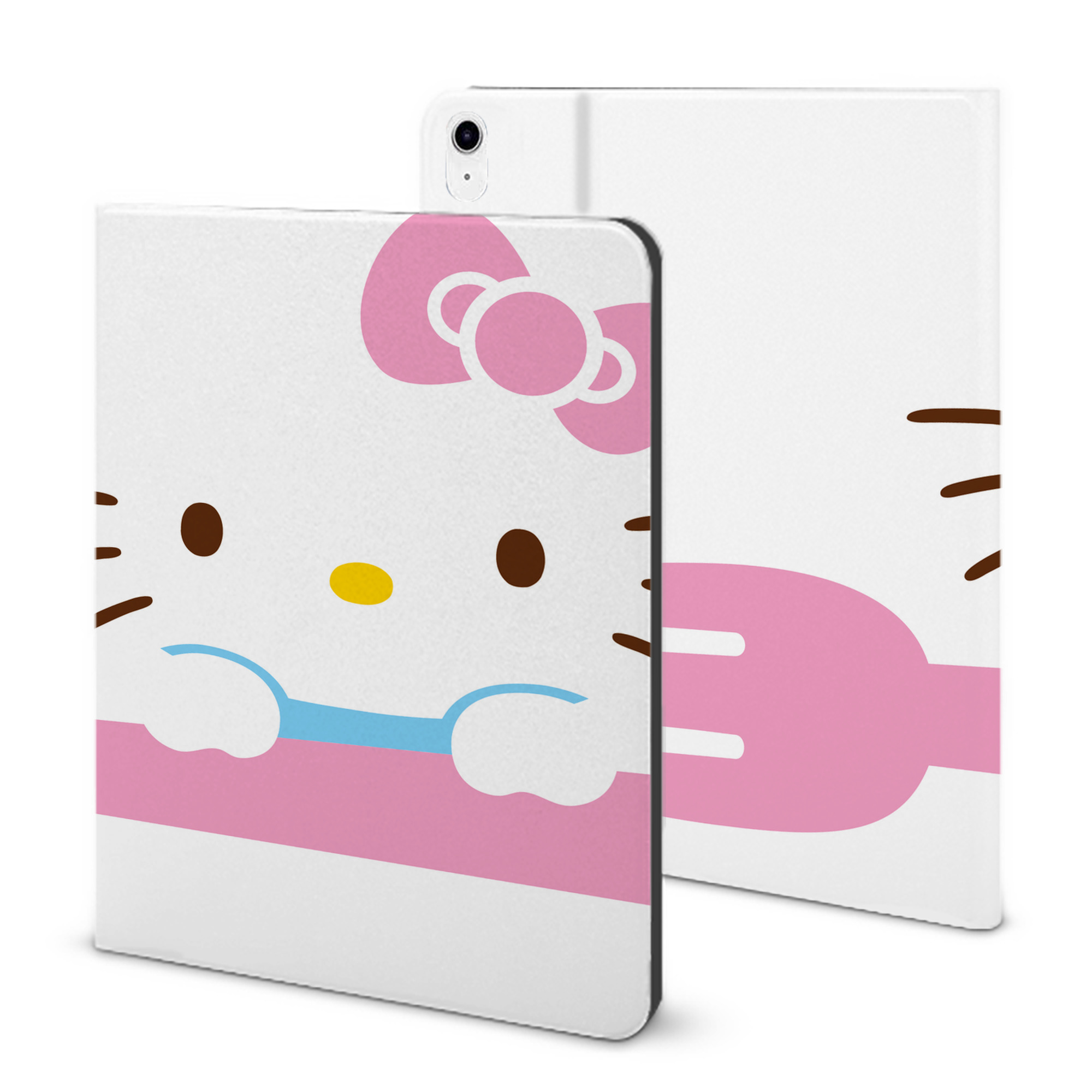 （画像用） Hello Kitty ハローキティ IPad ケース ブック型 PUレザー TPU 耐衝撃 軽量 薄型 ペン収納なし 全面保護 IPad 各モデル対応